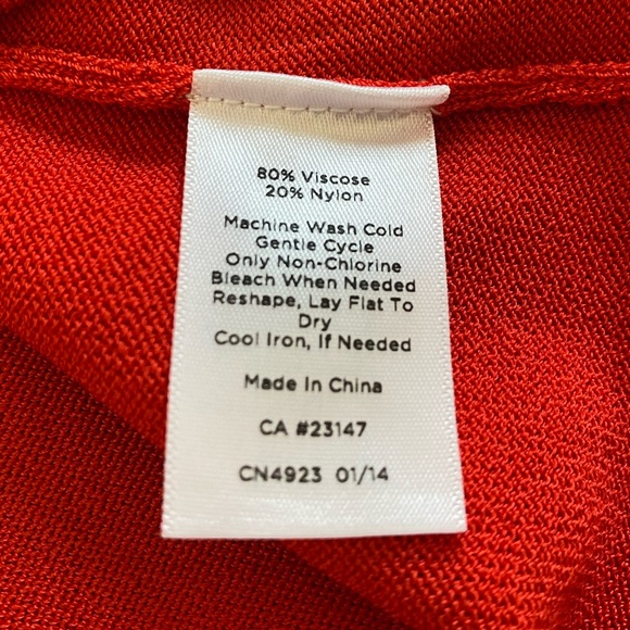 Talbots orange v-neck sleeveless sweater size S - Picture 4 of 4